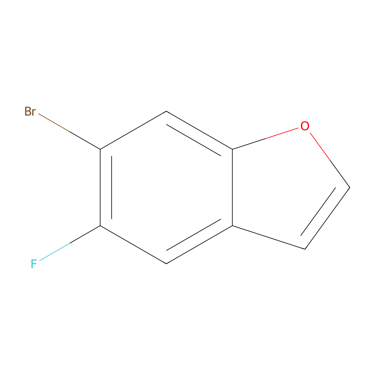 6-broMo-5-fluorobenzofuran molecular structure, CAS 286837-12-5