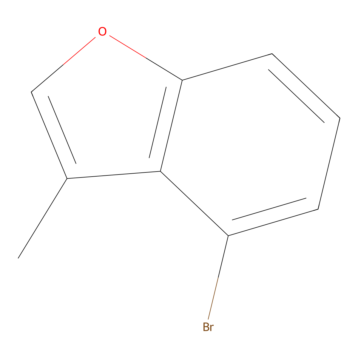 4-Bromo-3-methylbenzofuran molecular structure, CAS 286837-17-0