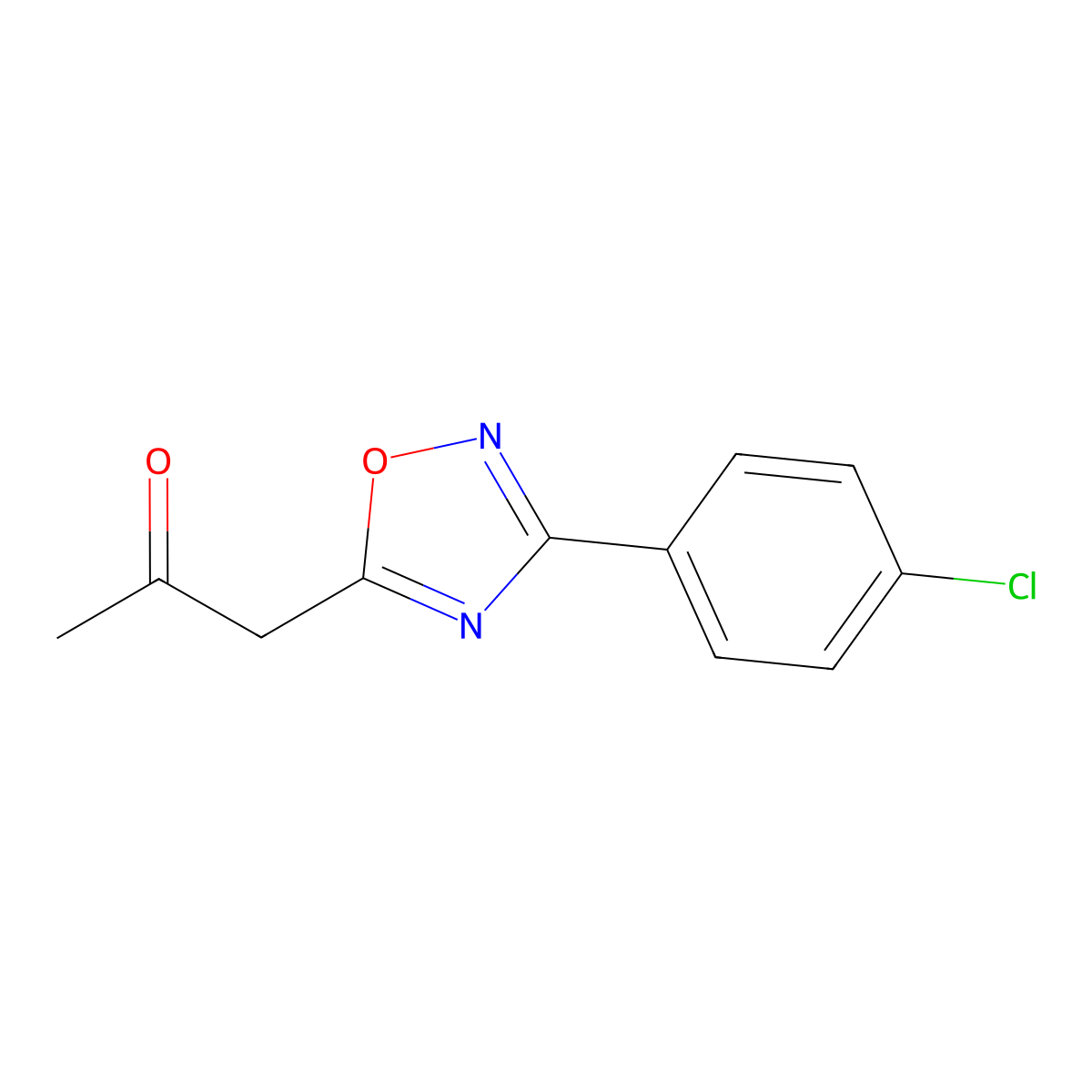 1-[3-(4-Chlorophenyl)-1,2,4-oxadiazol-5-yl]propan-2-one molecular structure, CAS 286841-24-5