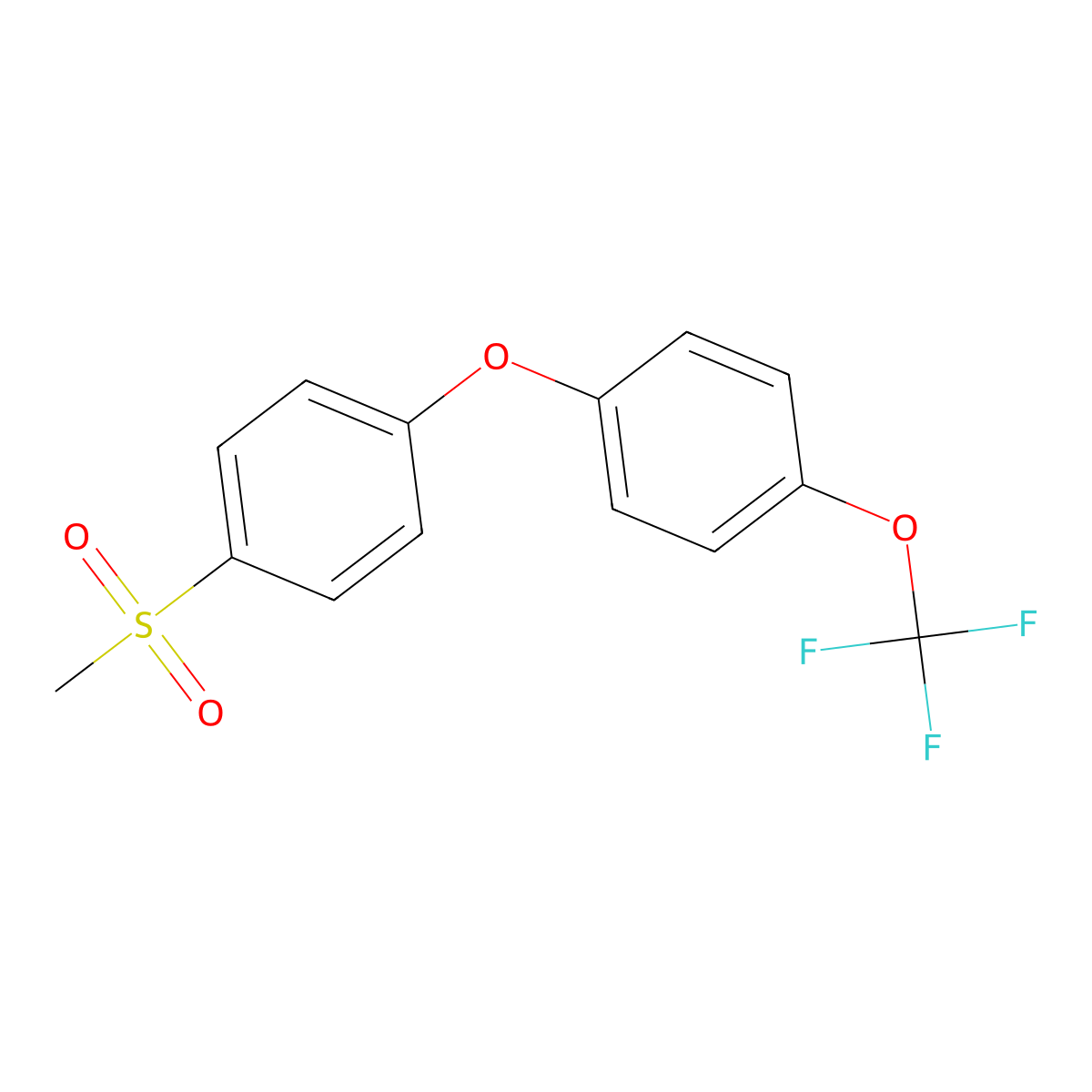 1-(4-(Trifluoromethoxy)phenoxy)-4-(methylsulfonyl)benzene molecular structure, CAS 286844-91-5