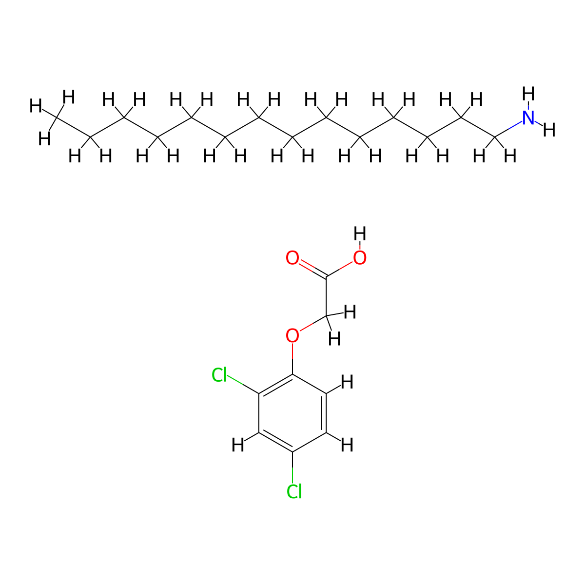 2,4-D-tetradecylammonium molecular structure, CAS 28685-18-9
