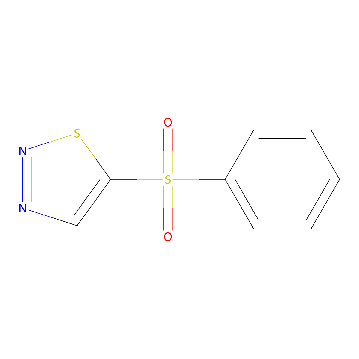 5-(Phenylsulfonyl)-1,2,3-thiadiazole molecular structure, CAS 286859-52-7