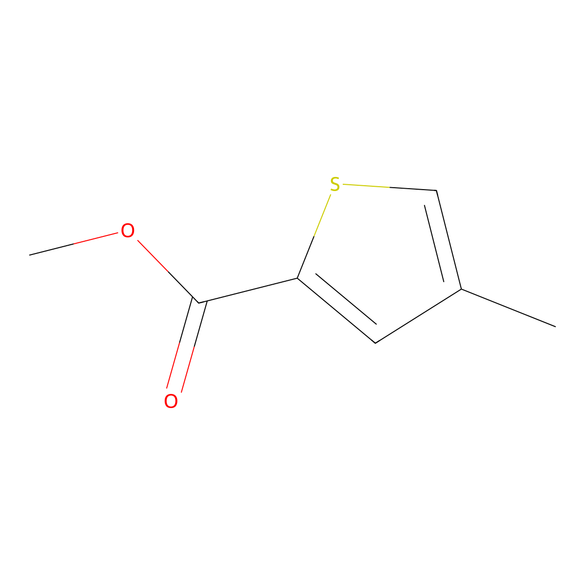 Methyl 4-methylthiophene-2-carboxylate molecular structure, CAS 28686-90-0