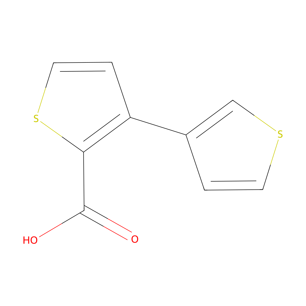 3-(Thiophen-3-yl)thiophene-2-carboxylic acid molecular structure, CAS 28686-94-4