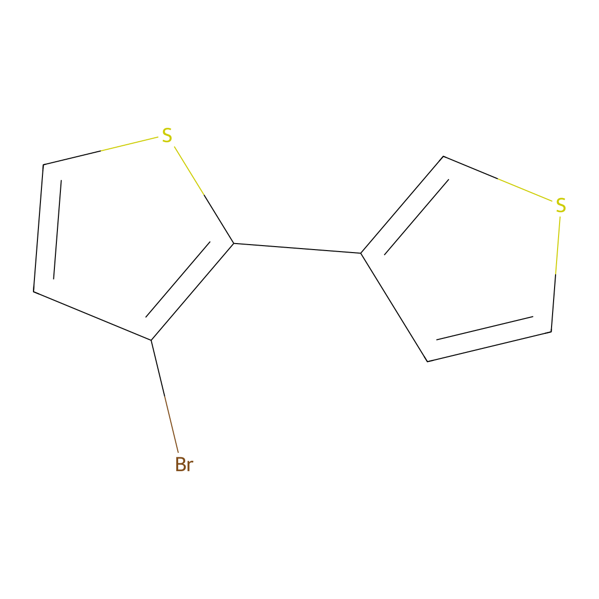 3-Bromo-2,3'-bithiophene molecular structure, CAS 28686-98-8