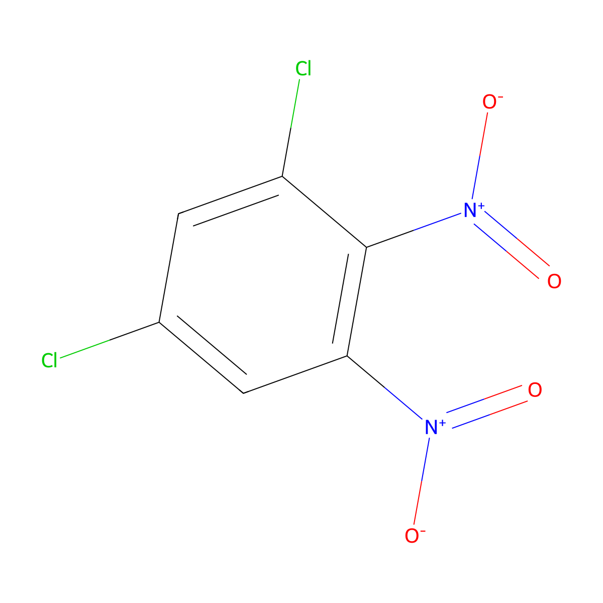 1,5-Dichloro-2,3-dinitrobenzene molecular structure, CAS 28689-08-9