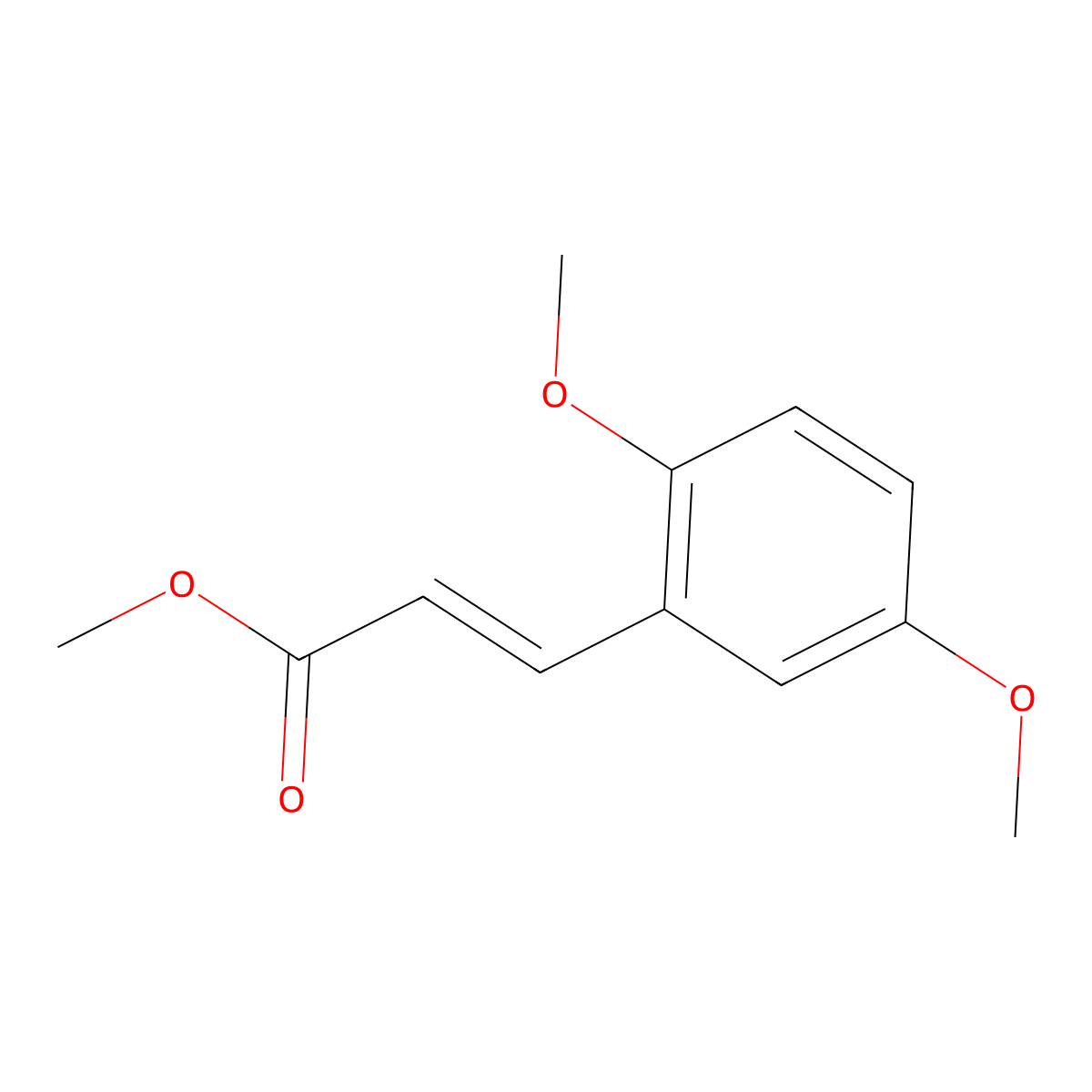Methyl 3-(2,5-Dimethoxyphenyl)propenoate molecular structure, CAS 28689-10-3