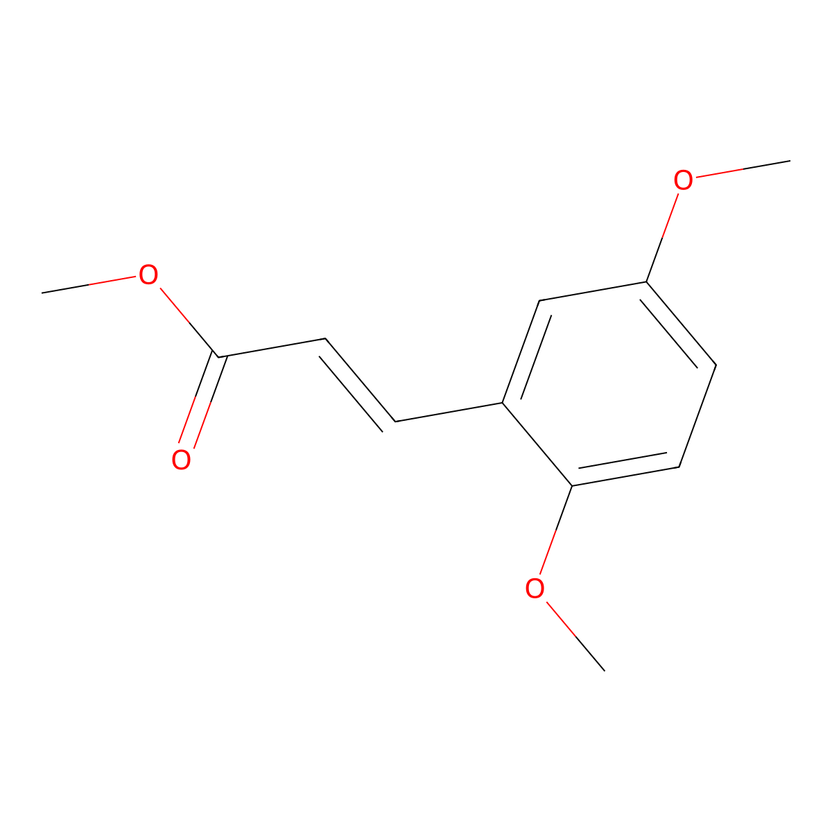 Methyl 3-(2,5-Dimethoxyphenyl)propenoate molecular structure, CAS 28689-10-3