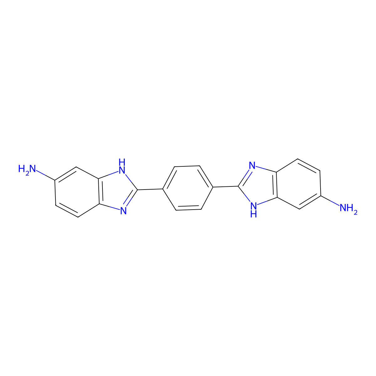 2-[4-(6-amino-1H-benzimidazol-2-yl)phenyl]-3H-benzimidazol-5-amine molecular structure, CAS 28689-19-2