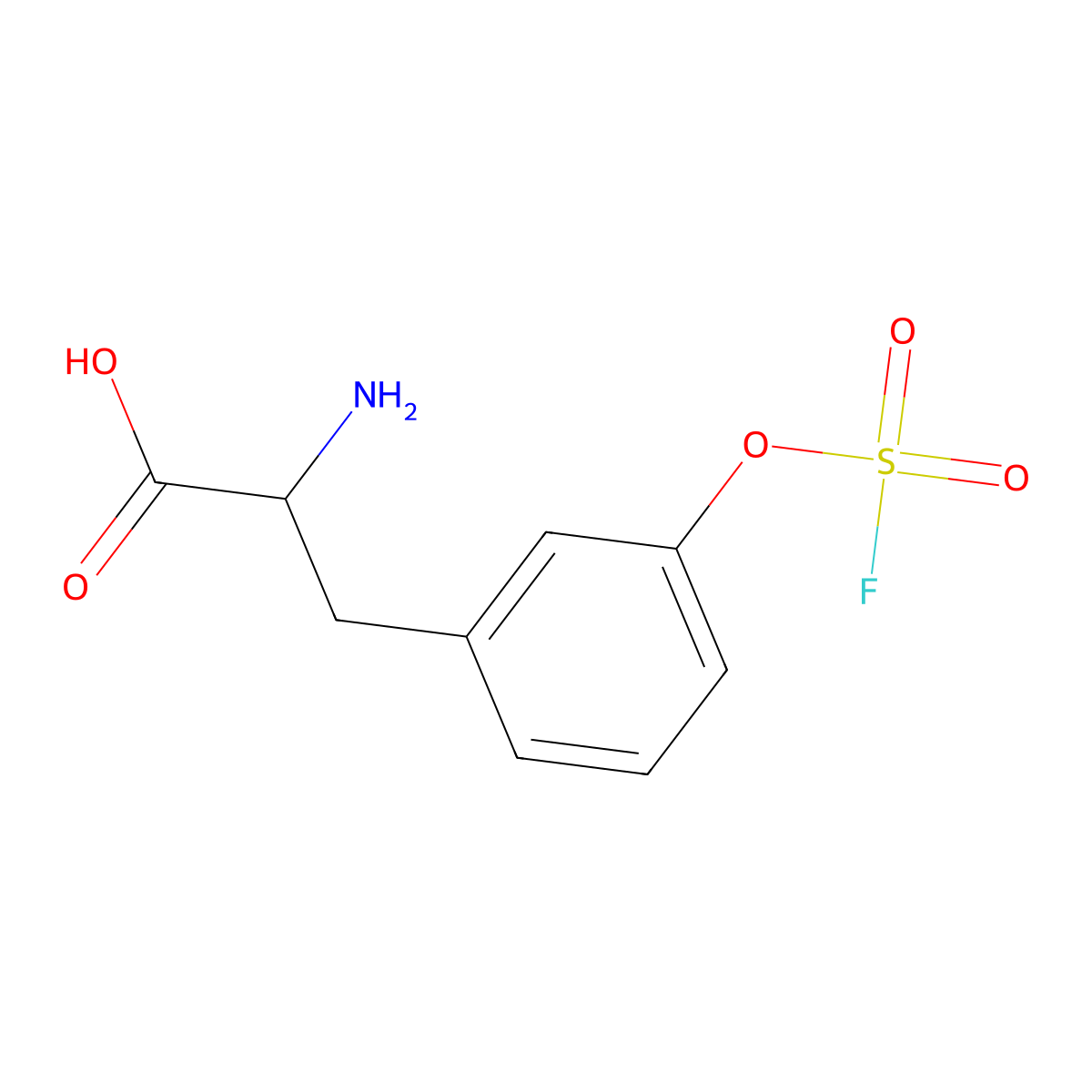 (2S)-2-amino-3-{3-[(fluorosulfonyl)oxy]phenyl}propanoic acid molecular structure, CAS 2868977-19-7