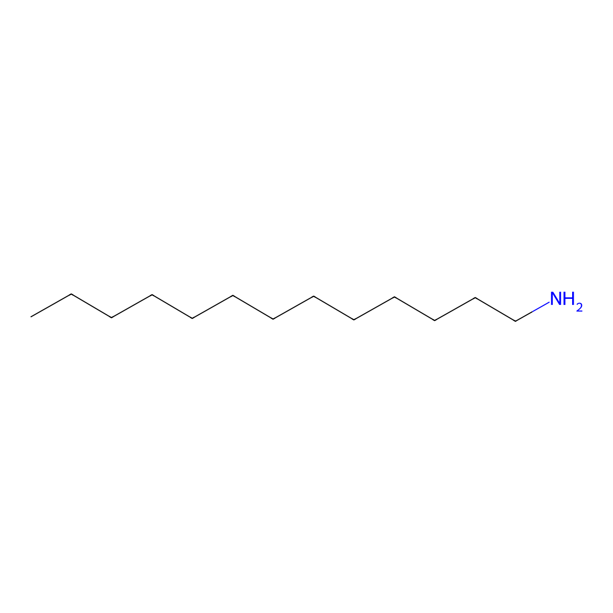 Tridecanamine molecular structure, CAS 2869-34-3