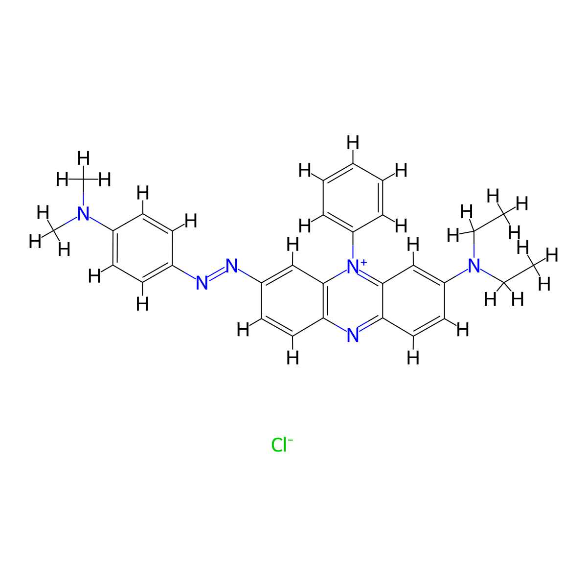 Janus Green B molecular structure, CAS 2869-83-2