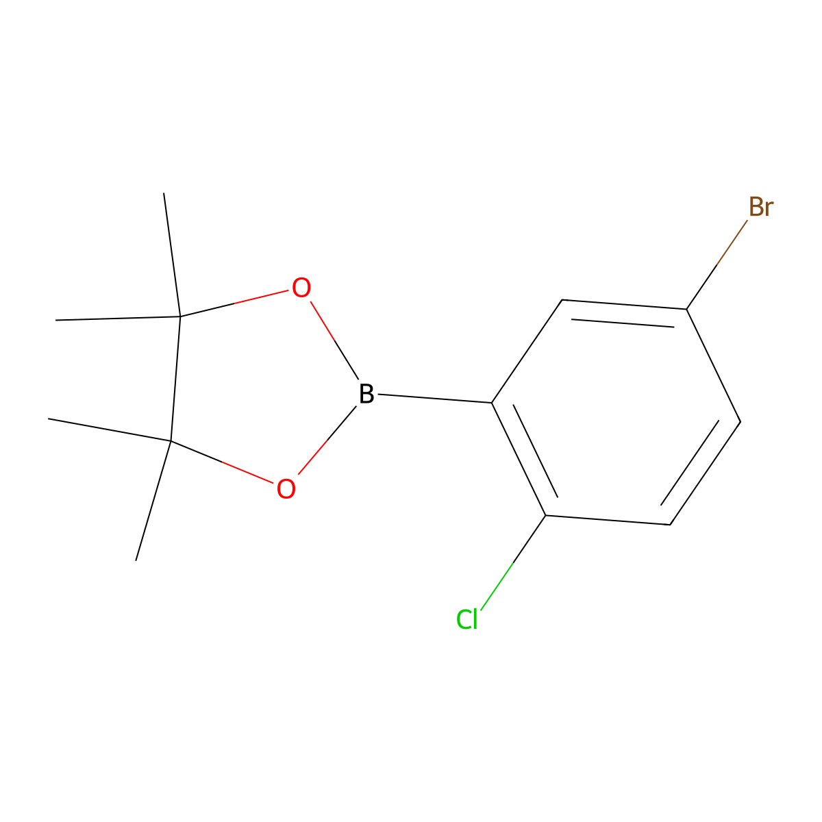 5-Bromo-2-chlorophenylboronic acid pinacol ester molecular structure, CAS 2869008-97-7