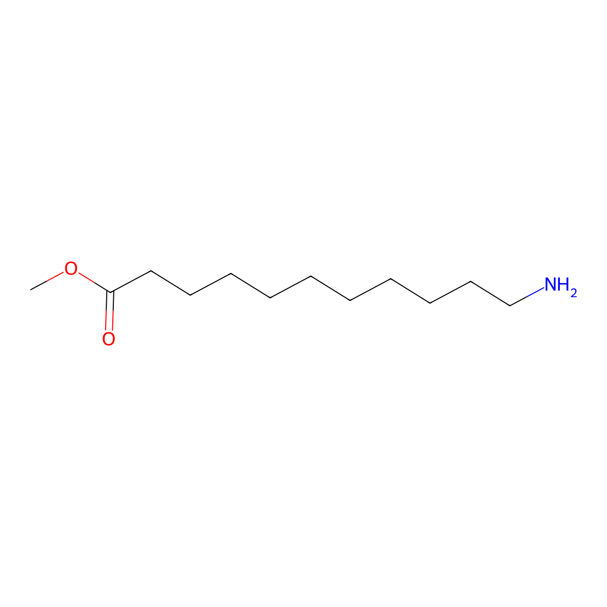 Methyl 11-aminoundecanoate molecular structure, CAS 28691-27-2
