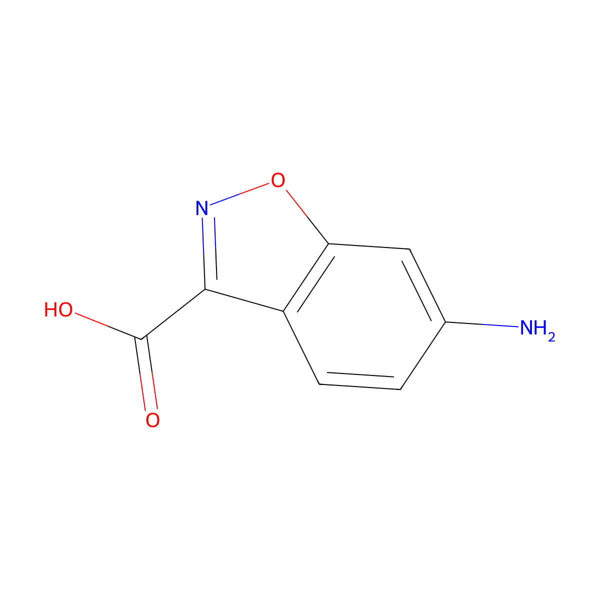 6-Aminobenzo[d]isoxazole-3-carboxylic acid molecular structure, CAS 28691-46-5