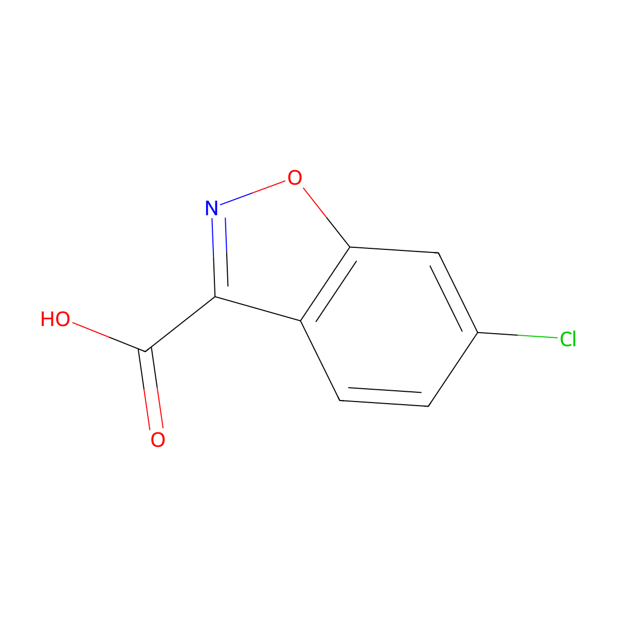 6-CHLOROBENZO[D]ISOXAZOLE-3-CARBOXYLIc acid molecular structure, CAS 28691-49-8