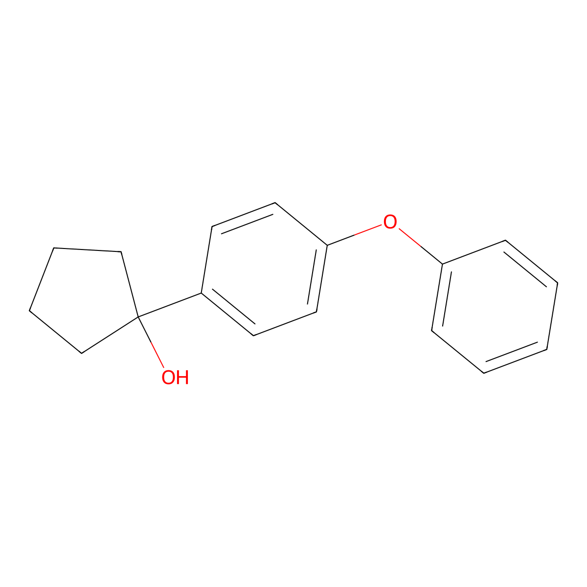 1-(4-Phenoxyphenyl)cyclopentanol molecular structure, CAS 2869178-48-1
