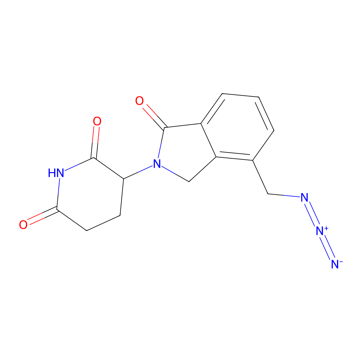 3-[4-(azidomethyl)-1-oxo-2,3-dihydro-1H-isoindol-2-yl]piperidine-2,6-dione molecular structure, CAS 2869192-12-9