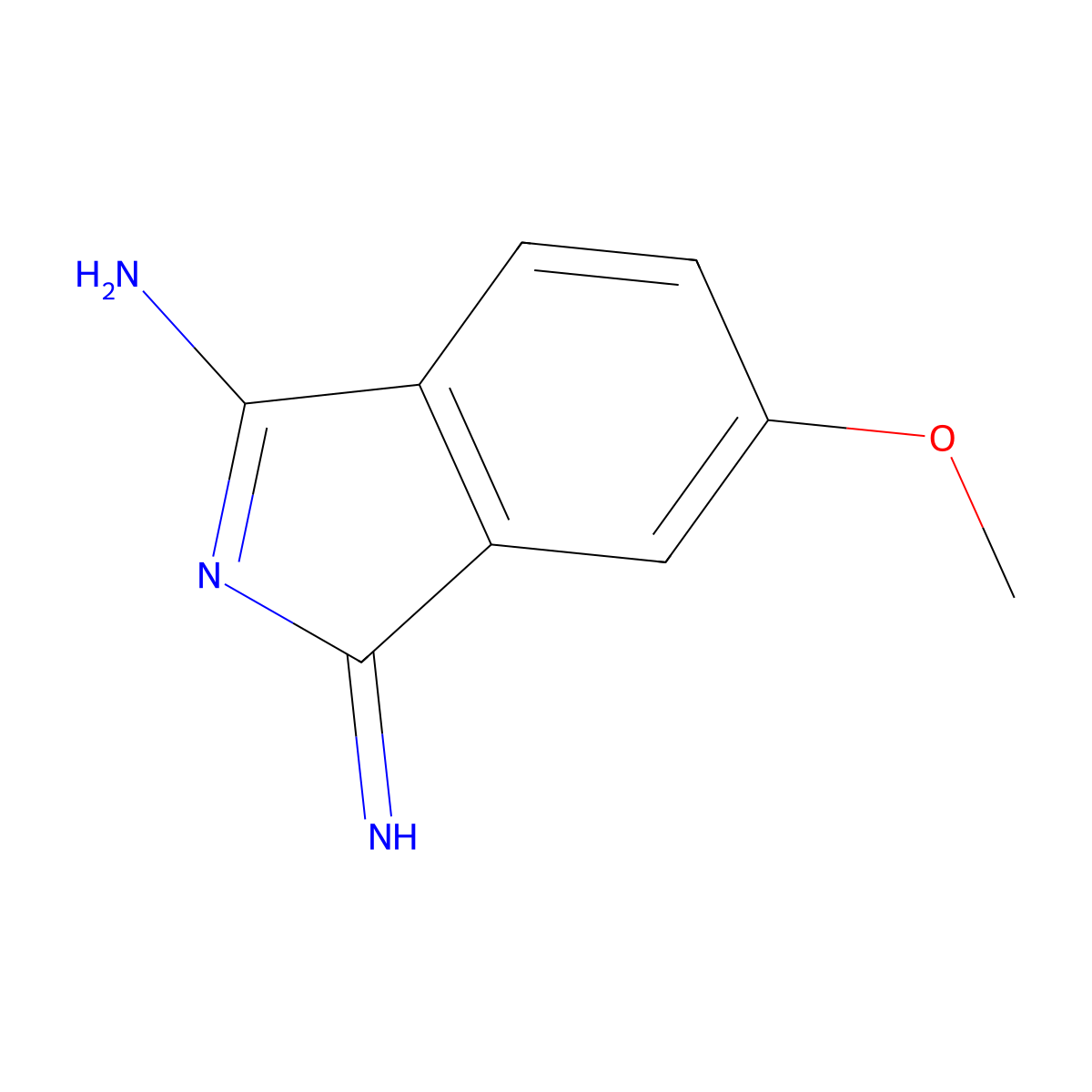 3-Amino-1-imino-5-methoxy-1H-isoindole molecular structure, CAS 28692-27-5