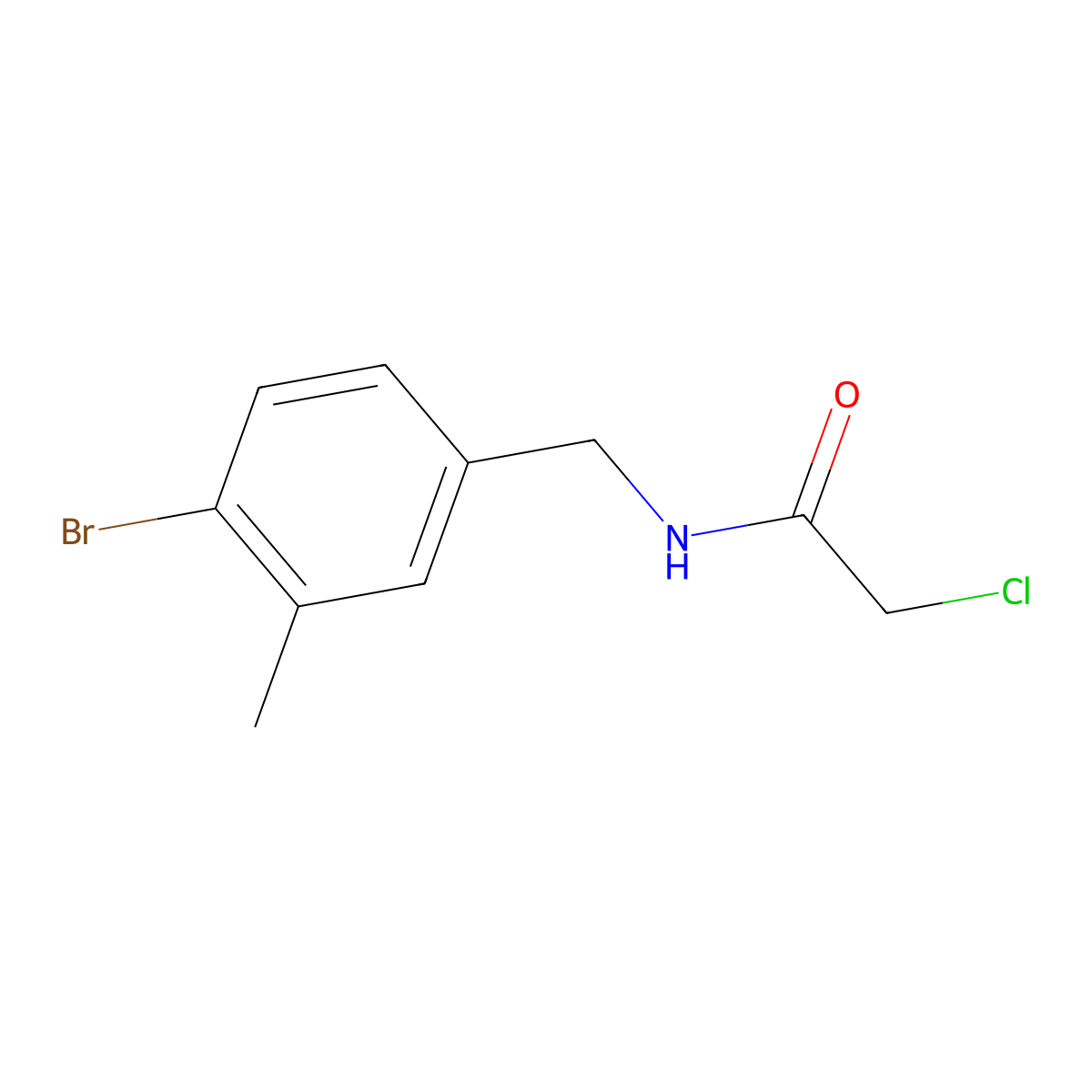 N-(4-Bromo-3-methylbenzyl)-2-chloroacetamide molecular structure, CAS 2869208-17-1