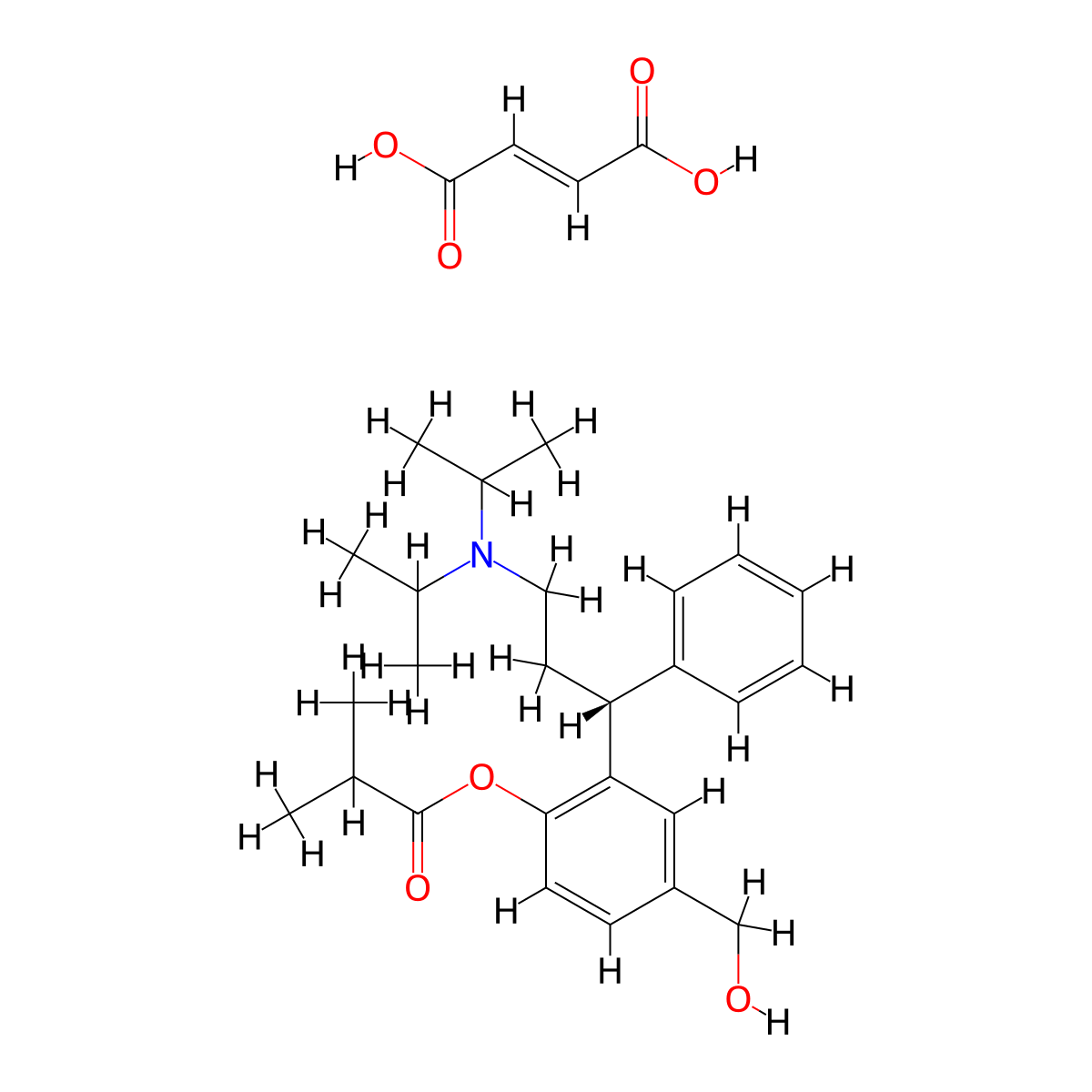 Fesoterodine Fumarate molecular structure, CAS 286930-03-8