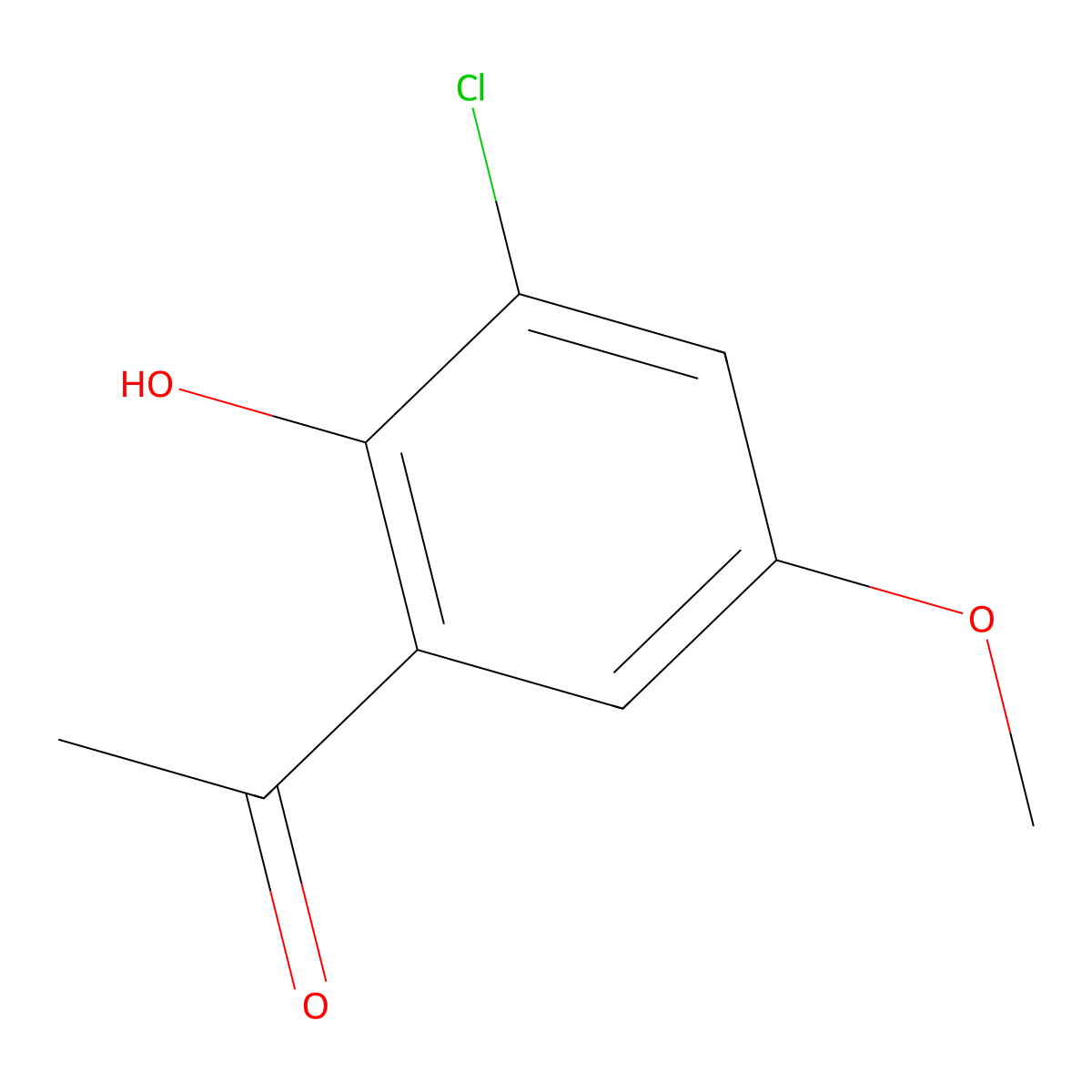 1-(3-Chloro-2-hydroxy-5-methoxyphenyl)ethanone molecular structure, CAS 286931-53-1