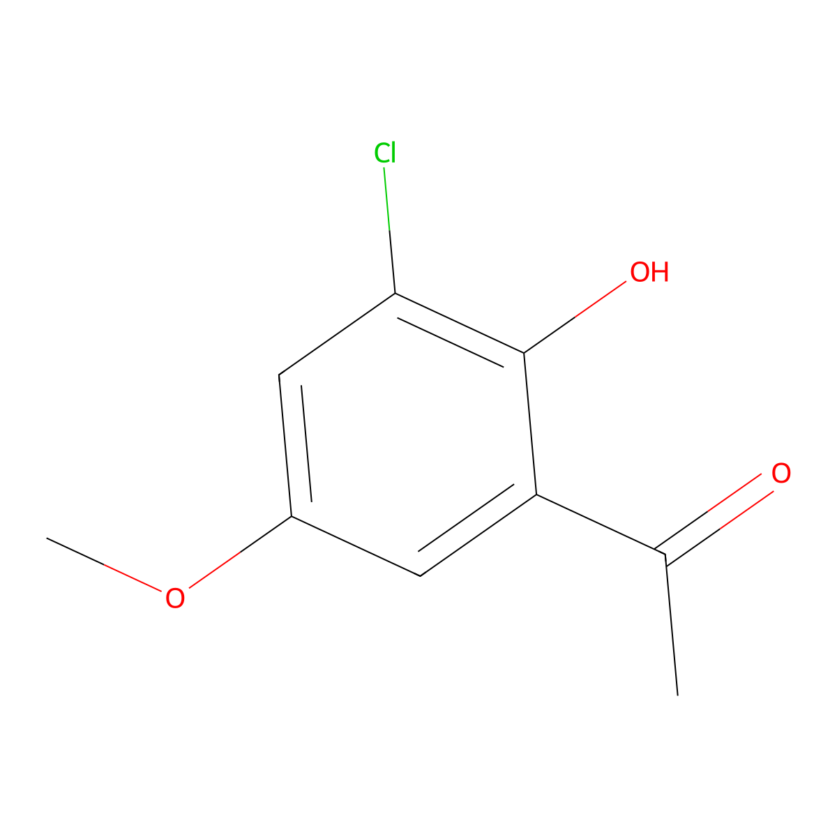 1-(3-Chloro-2-hydroxy-5-methoxyphenyl)ethanone molecular structure, CAS 286931-53-1