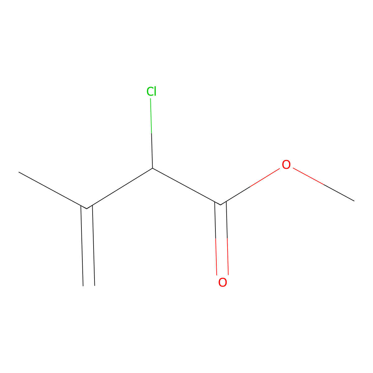 Methyl 2-chloro-3-methylbut-3-enoate molecular structure, CAS 286932-00-1