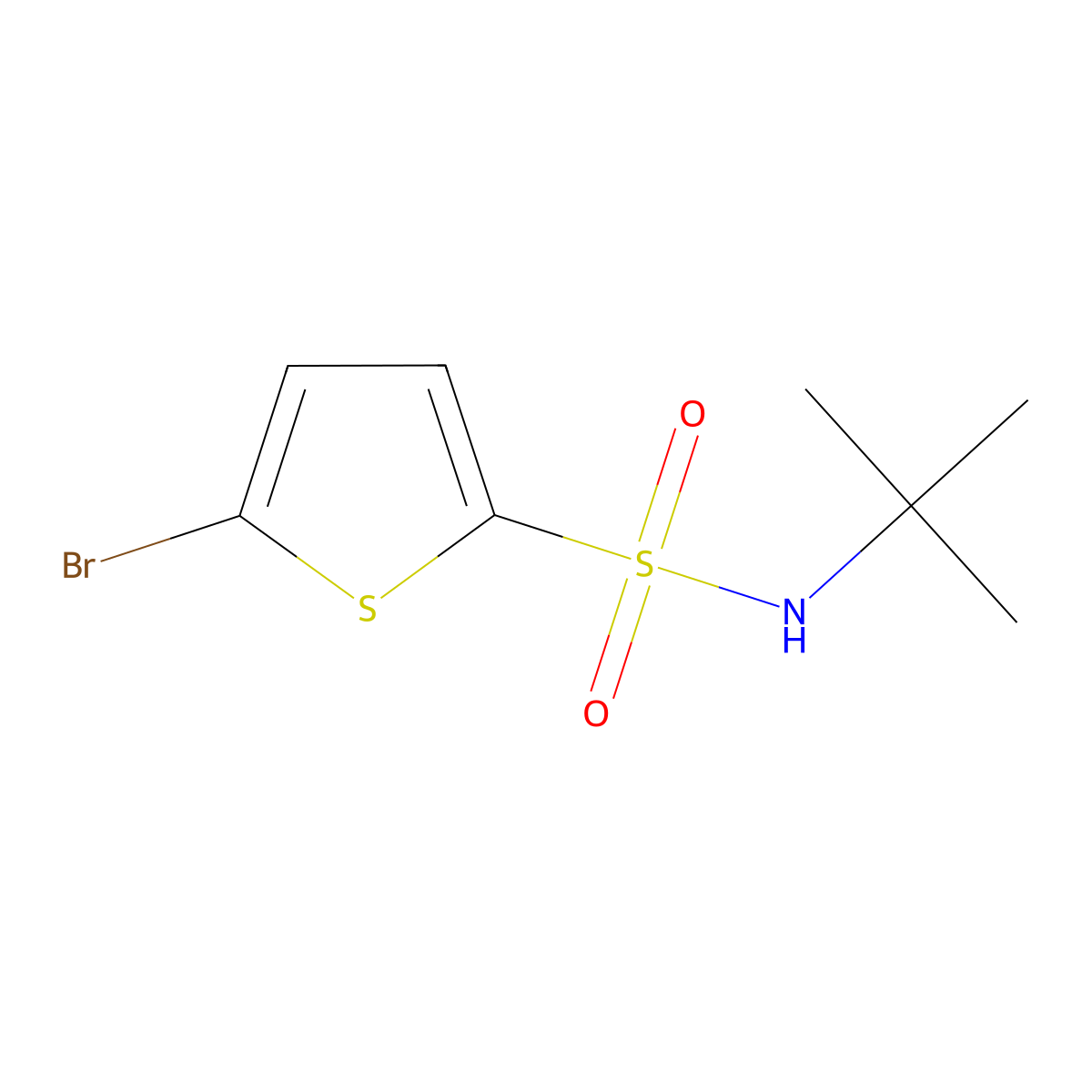 5-Bromo-N-tert-butylthiophene-2-sulfonamide molecular structure, CAS 286932-39-6