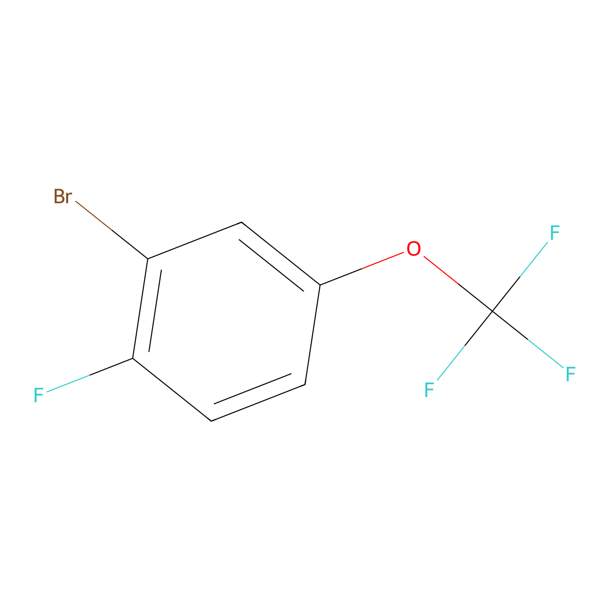 2-Bromo-1-fluoro-4-(trifluoromethoxy)benzene molecular structure, CAS 286932-57-8