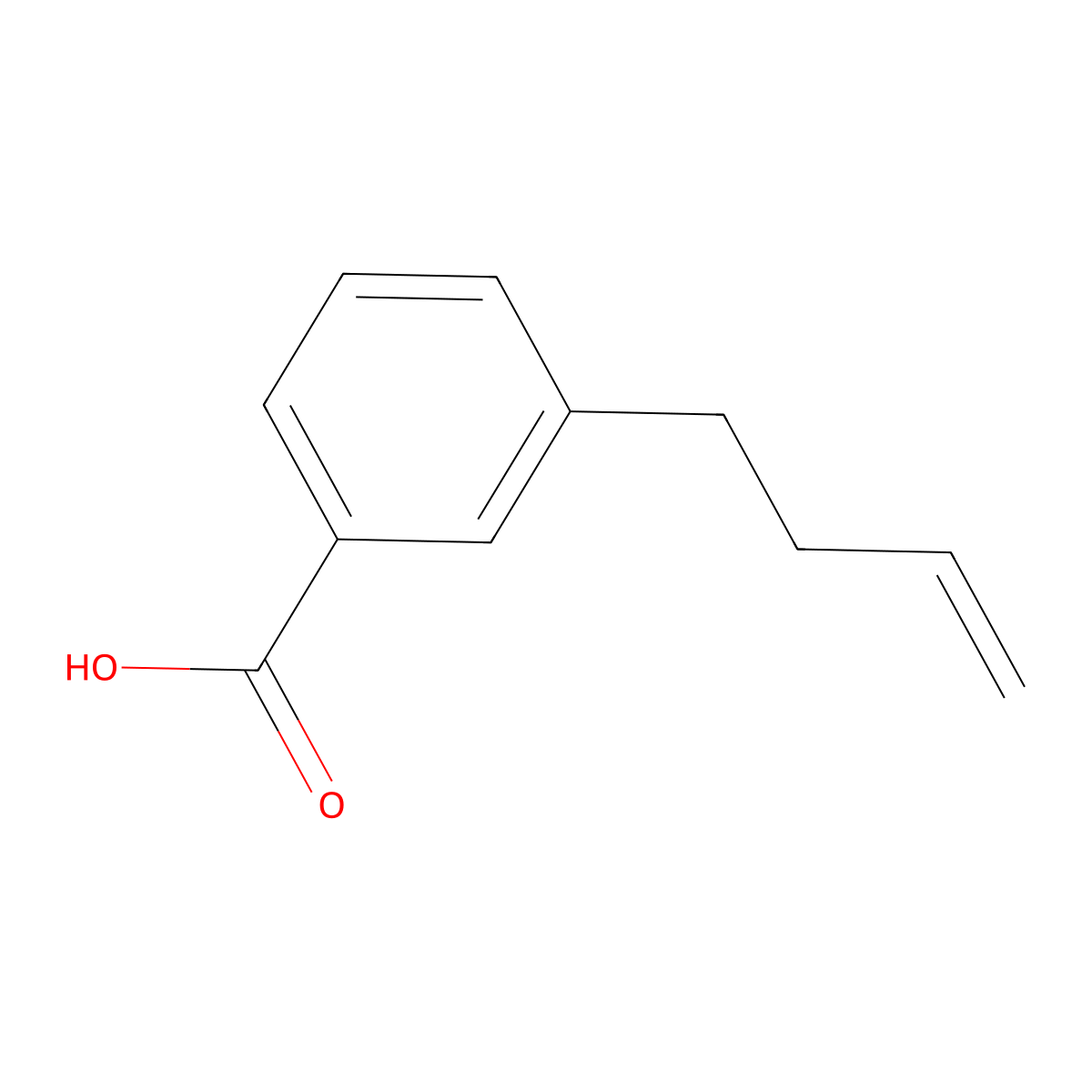 3-(3-Butenyl)benzoic acid molecular structure, CAS 286933-10-6