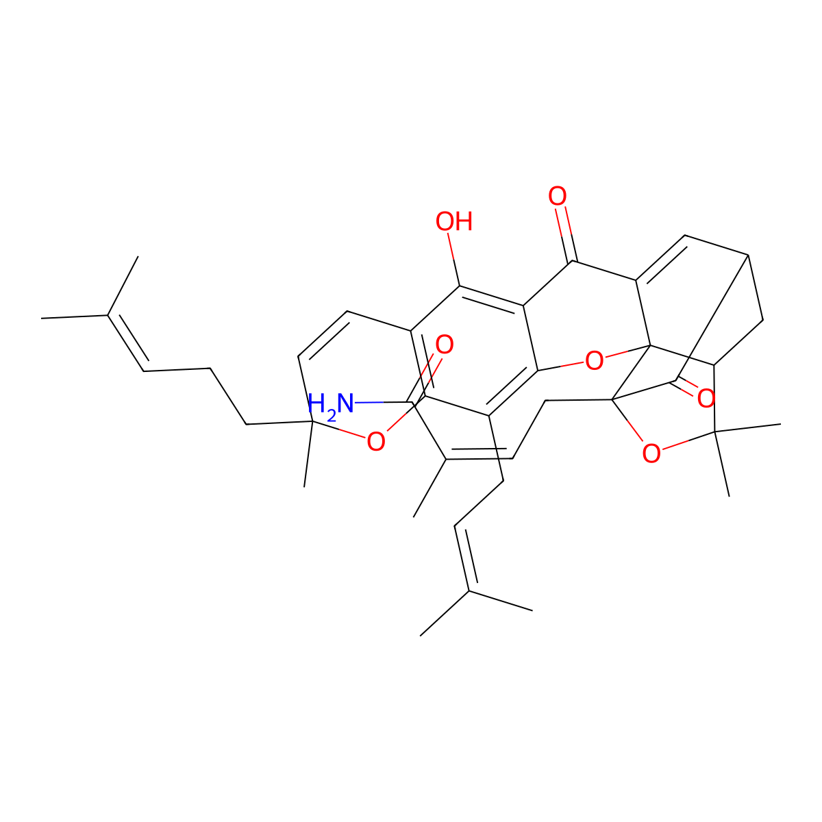 Gambogic Amide molecular structure, CAS 286935-60-2
