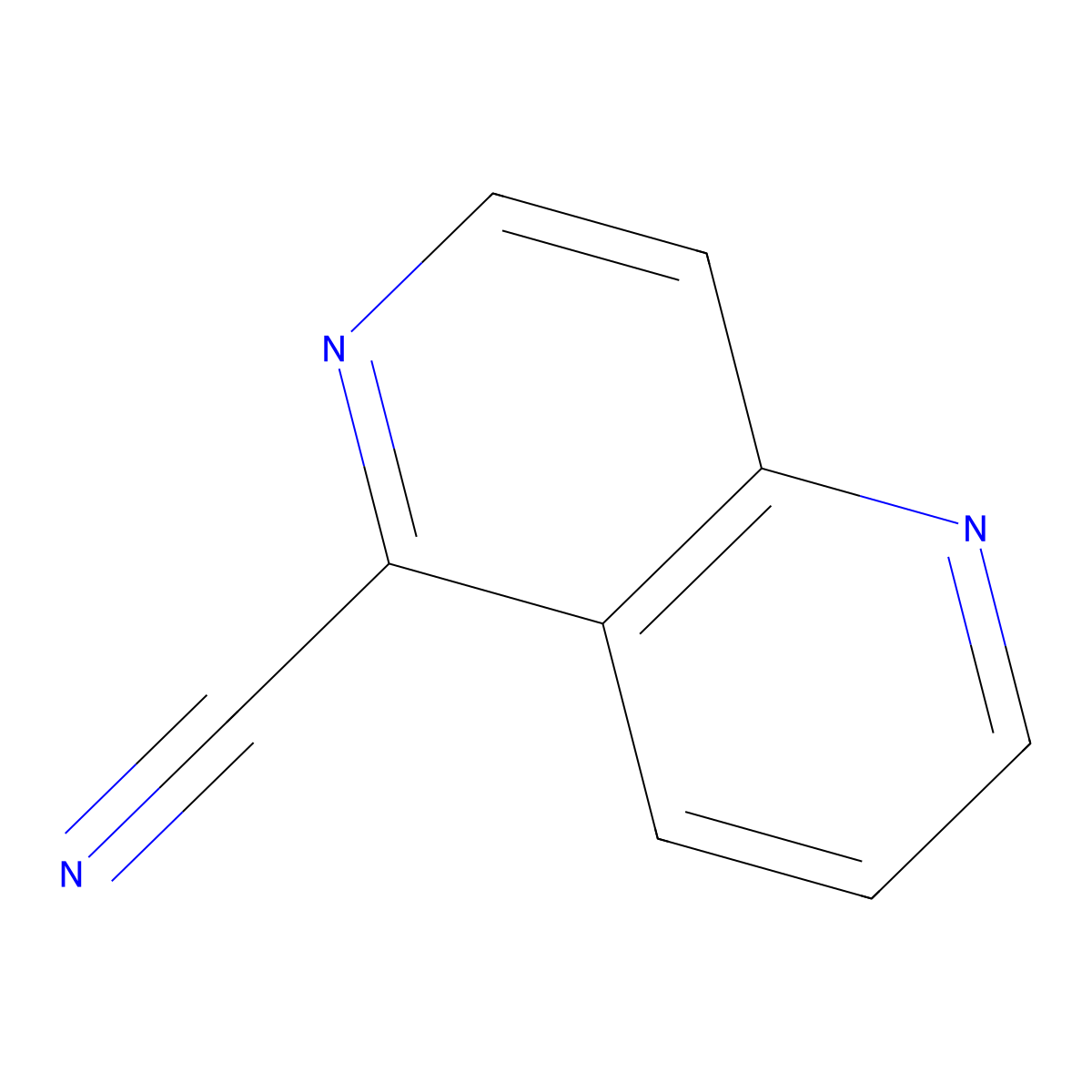 1,6-Naphthyridine-5-carbonitrile molecular structure, CAS 28694-40-8
