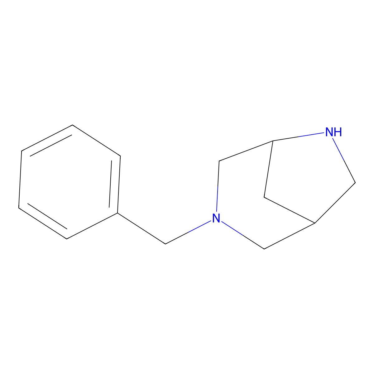 3-Benzyl-3,6-diazabicyclo[3.2.1]octane molecular structure, CAS 286947-23-7