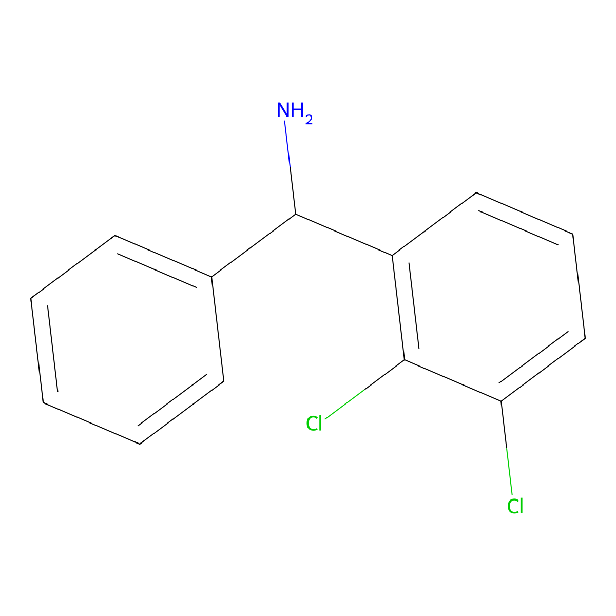 (2,3-Dichlorophenyl)(phenyl)methanamine molecular structure, CAS 286948-94-5