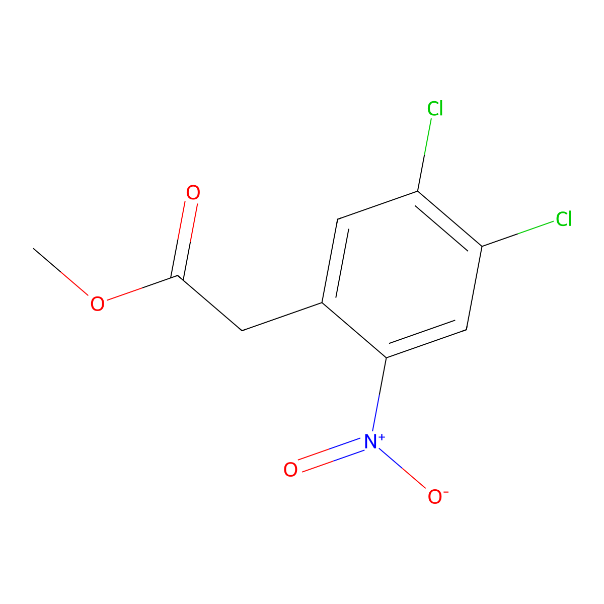 Methyl 2-(4,5-dichloro-2-nitrophenyl)acetate molecular structure, CAS 286949-63-1