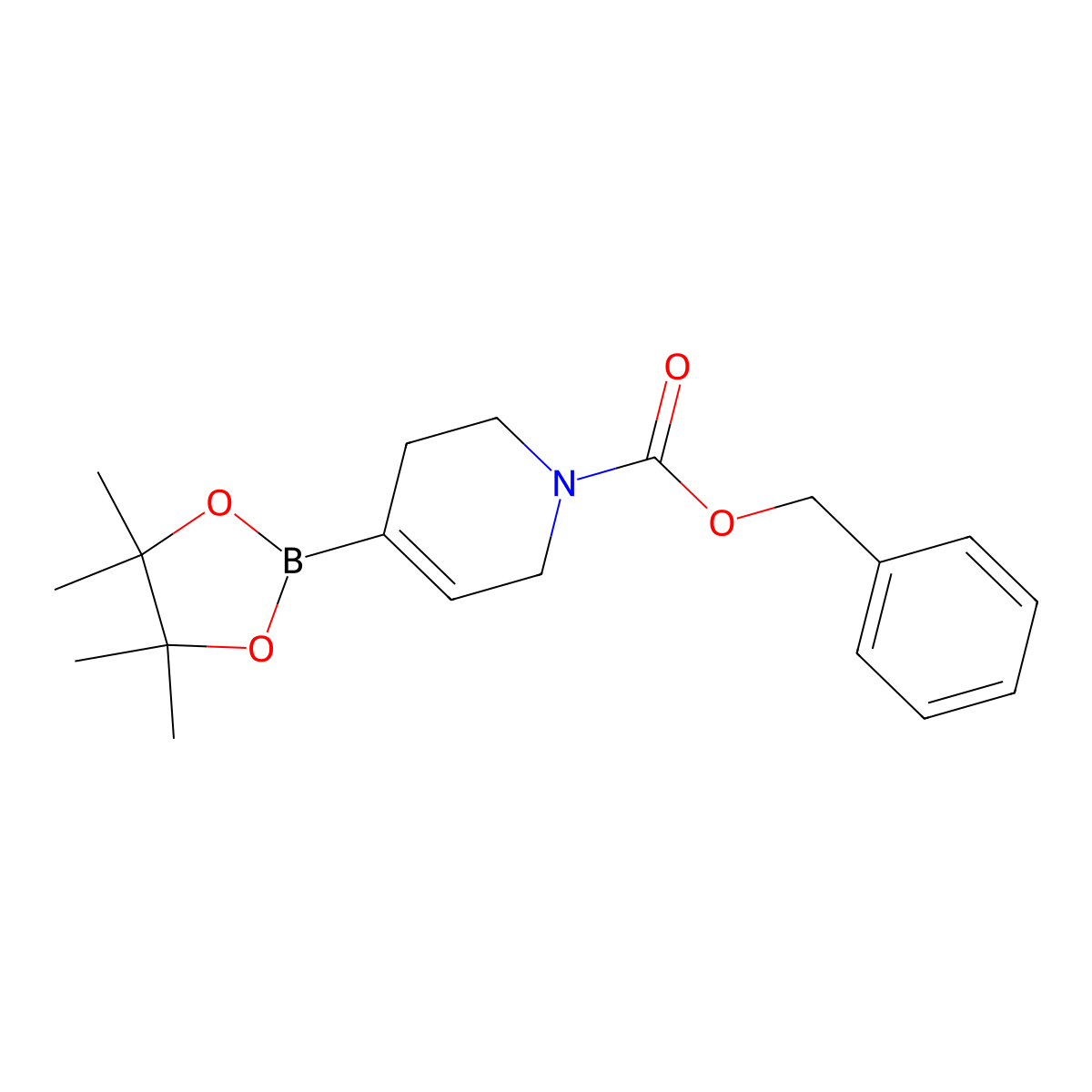 1-Carbobenzoxy-1,2,3,6-tetrahydro-4-(4,4,5,5-tetramethyl-1,3,2-dioxaborolan-2-yl)pyridine molecular structure, CAS 286961-15-7