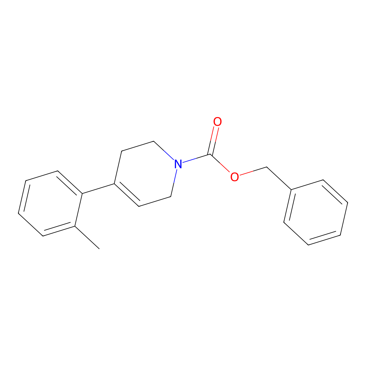 4-(2-Methylphenyl)-1,2,3,6-tetrahydropyridine-1-carboxylic acid benzyl ester molecular structure, CAS 286961-37-3
