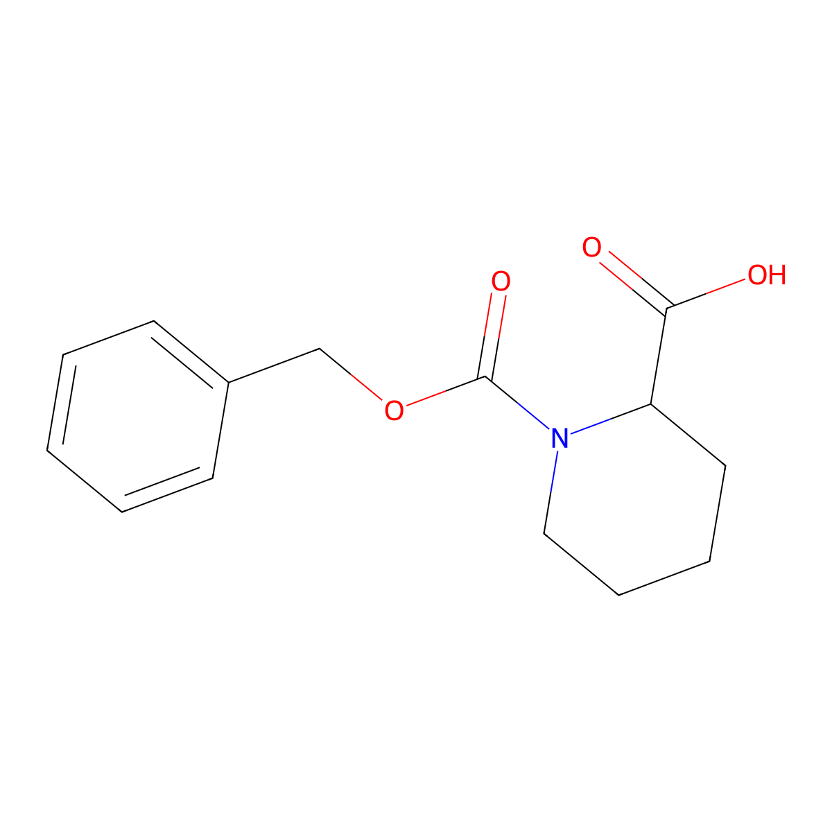 (S)-1-N-Cbz-Pipecolinic acid molecular structure, CAS 28697-11-2
