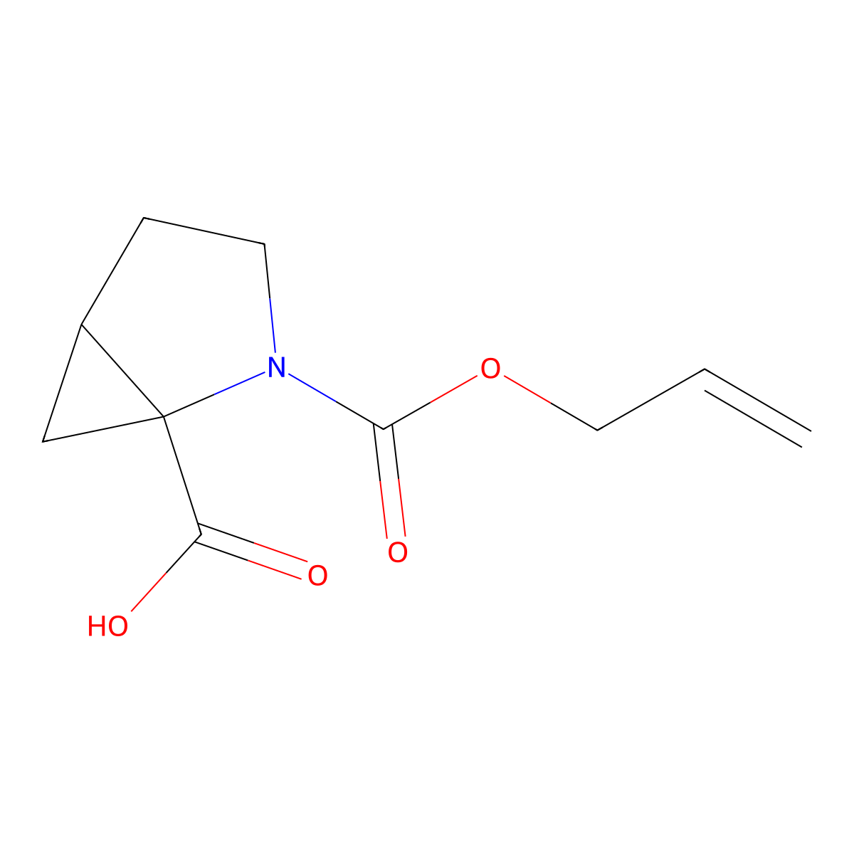 (1R,5S)-2-[(prop-2-en-1-yloxy)carbonyl]-2-azabicyclo[3.1.0]hexane-1-carboxylic acid molecular structure, CAS 2869869-69-0