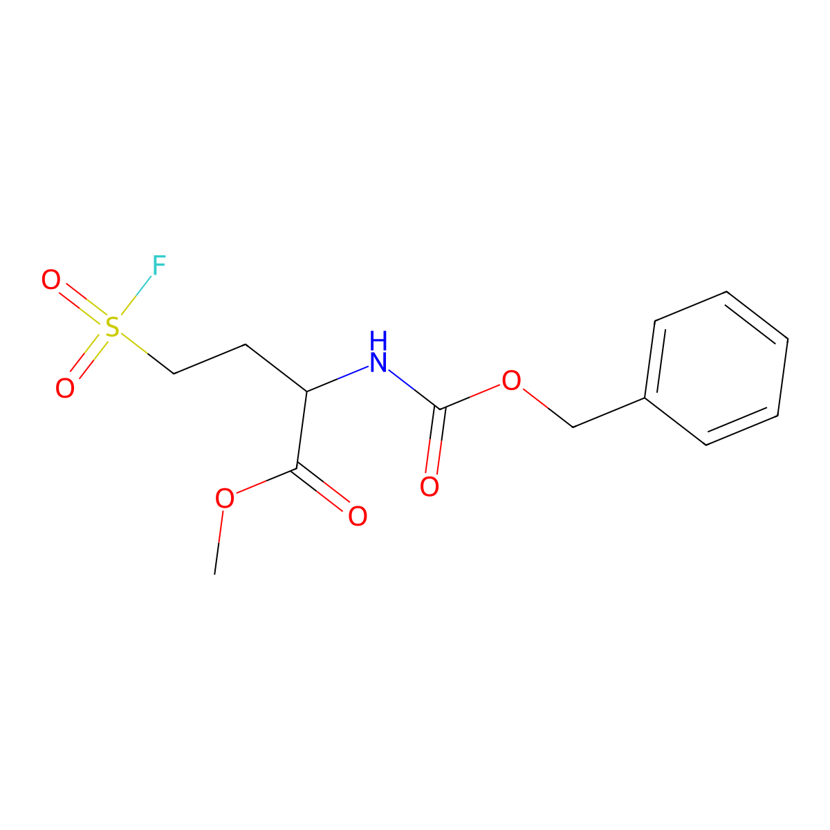 methyl (2R)-2-{[(benzyloxy)carbonyl]amino}-4-(fluorosulfonyl)butanoate molecular structure, CAS 2869869-77-0
