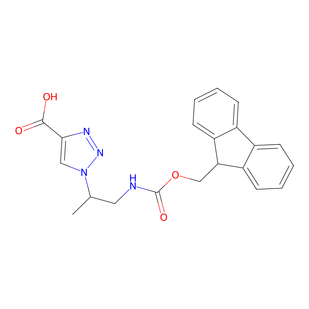 1-[(2S)-1-({[(9H-fluoren-9-yl)methoxy]carbonyl}amino)propan-2-yl]-1H-1,2,3-triazole-4-carboxylic acid molecular structure, CAS 2869869-83-8