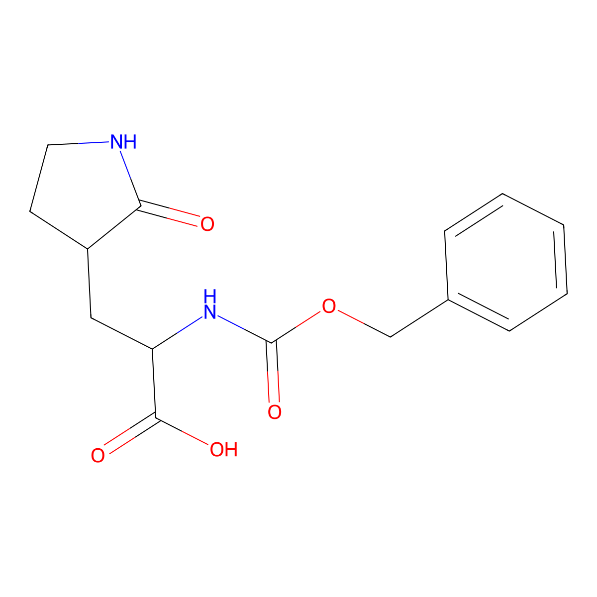 (2S)-2-{[(benzyloxy)carbonyl]amino}-3-[(3S)-2-oxopyrrolidin-3-yl]propanoic acid molecular structure, CAS 2869869-85-0