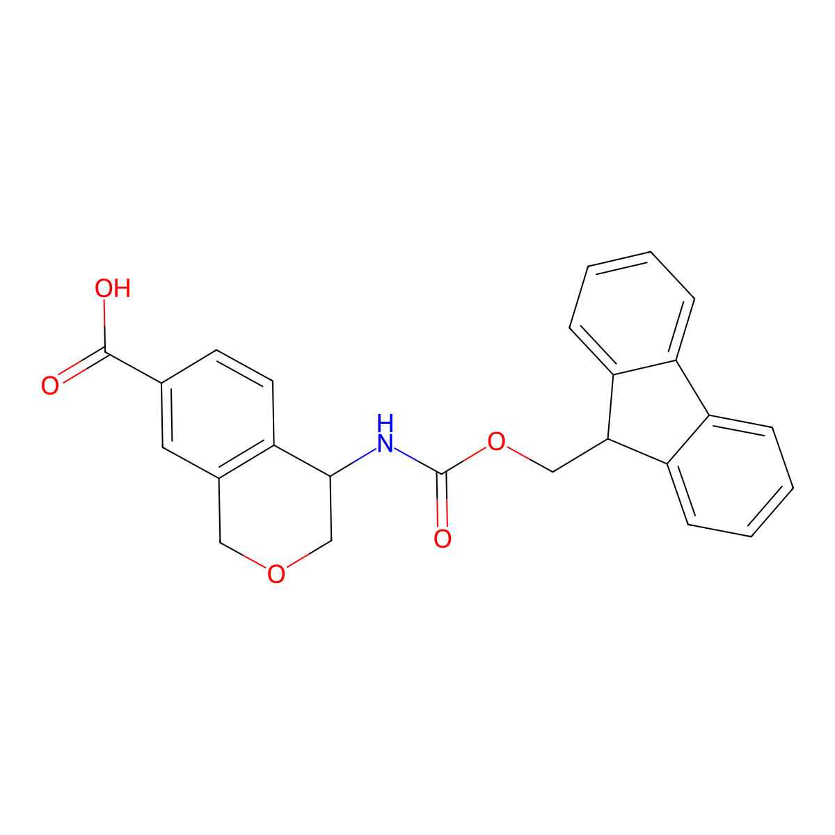 (4S)-4-({[(9H-fluoren-9-yl)methoxy]carbonyl}amino)-3,4-dihydro-1H-2-benzopyran-7-carboxylic acid molecular structure, CAS 2869869-98-5