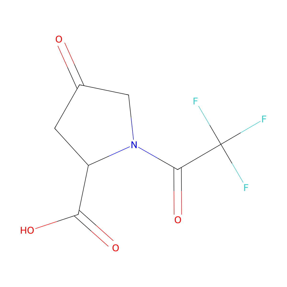 (2R)-4-oxo-1-(2,2,2-trifluoroacetyl)pyrrolidine-2-carboxylic acid molecular structure, CAS 2869870-06-2