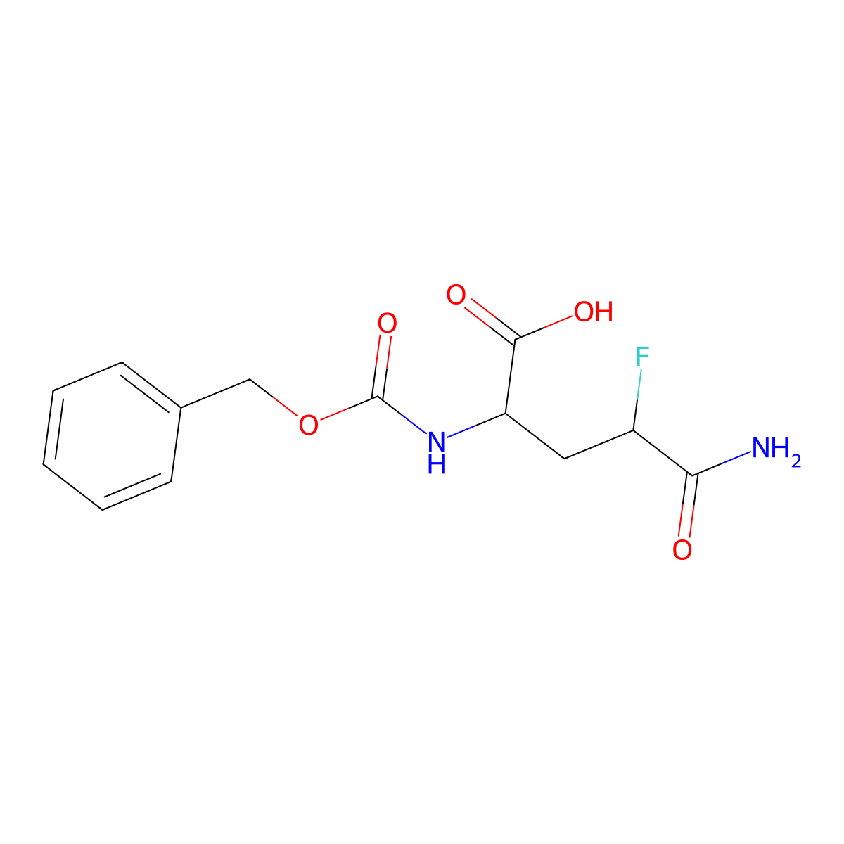 (2S,4R)-2-{[(benzyloxy)carbonyl]amino}-4-carbamoyl-4-fluorobutanoic acid molecular structure, CAS 2869870-29-9