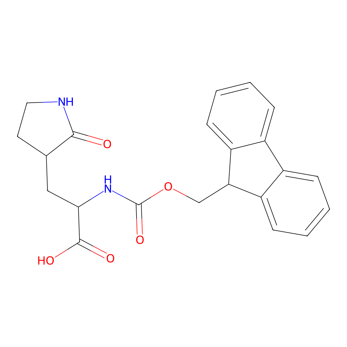 (2S)-2-({[(9H-fluoren-9-yl)methoxy]carbonyl}amino)-3-[(3S)-2-oxopyrrolidin-3-yl]propanoic acid molecular structure, CAS 2869870-70-0