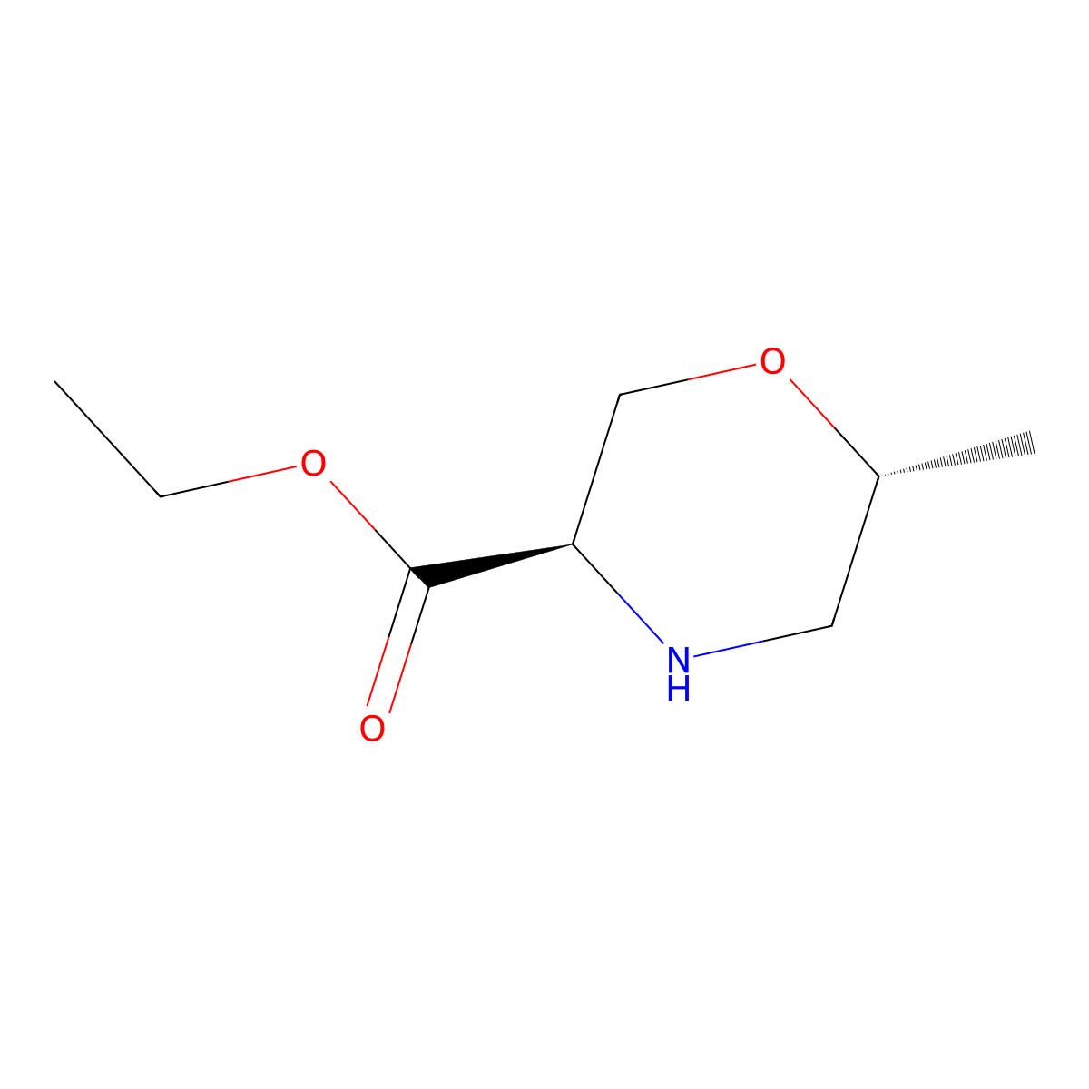 ethyl (3R,6R)-6-methylmorpholine-3-carboxylate molecular structure, CAS 2869870-88-0