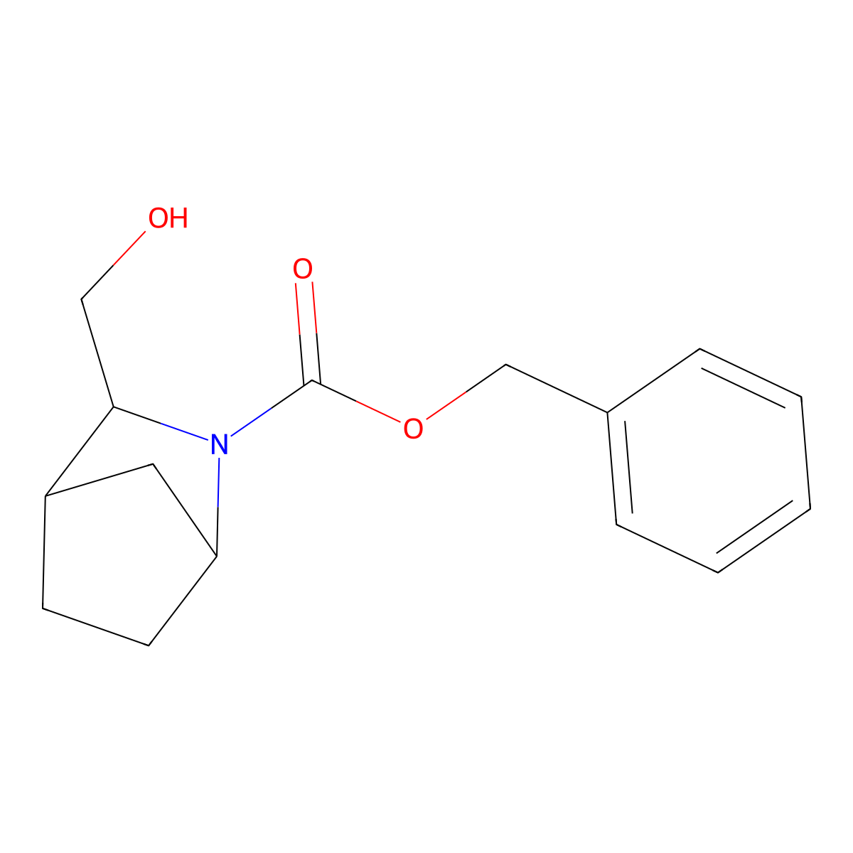 benzyl (1R,3S,4S)-3-(hydroxymethyl)-2-azabicyclo[2.2.1]heptane-2-carboxylate molecular structure, CAS 2869871-72-5