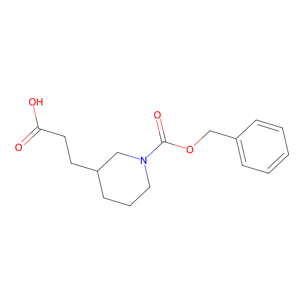 3-[(3R)-1-[(benzyloxy)carbonyl]piperidin-3-yl]propanoic acid molecular structure, CAS 2869871-96-3